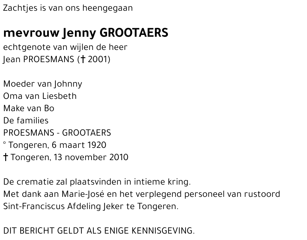Jeanne GROOTAERS