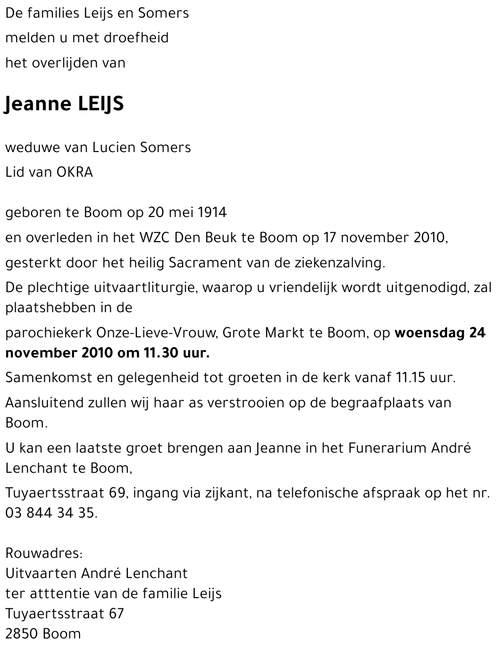 Jeanne LEIJS