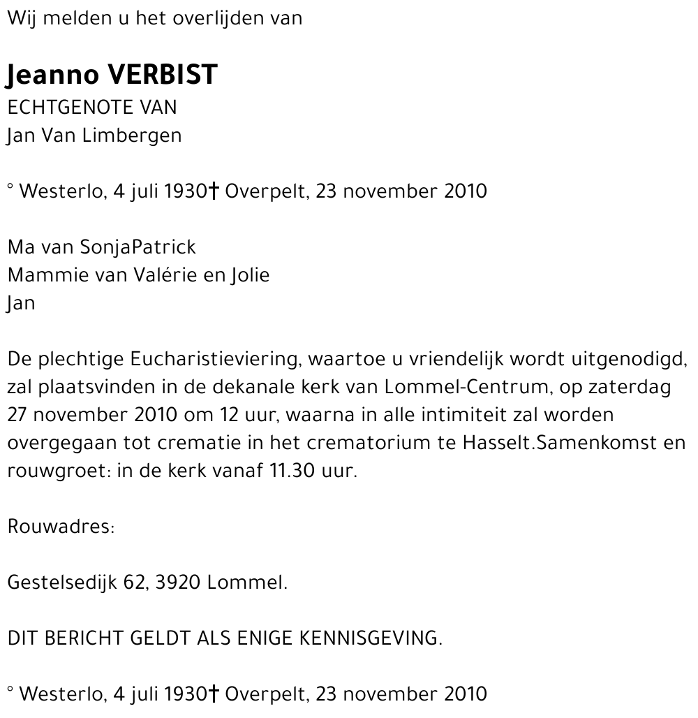 Jeanno Verbist