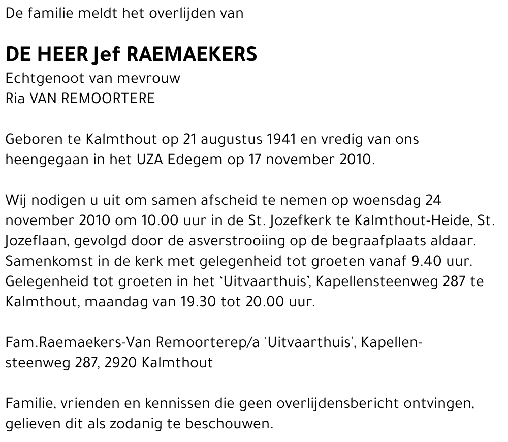 Jef RAEMAEKERS