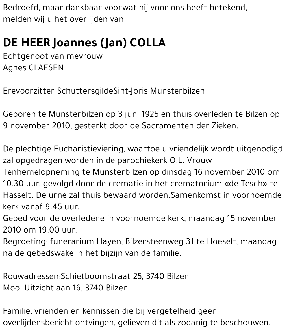 Joannes (Jan) Colla