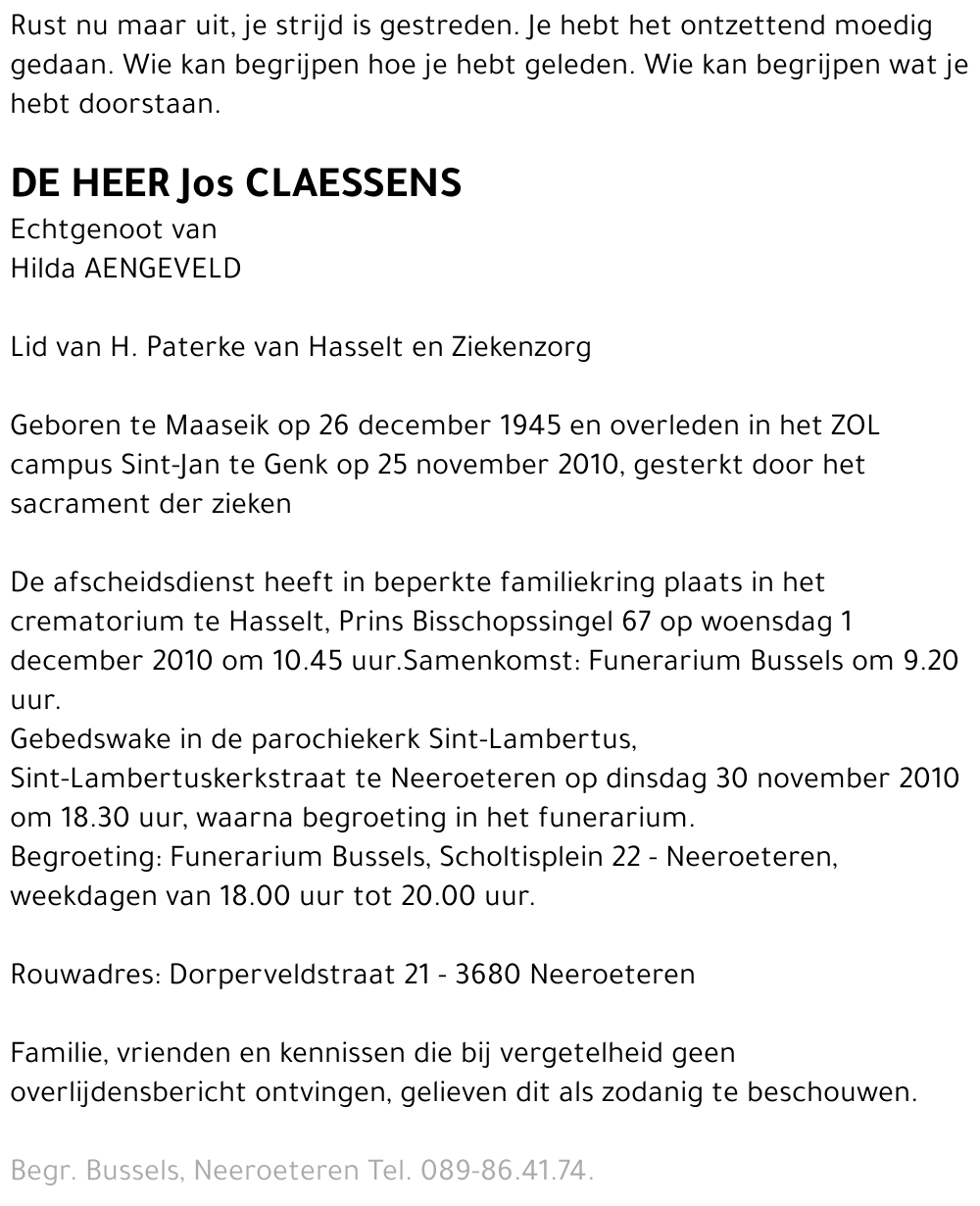 Jos CLAESSENS