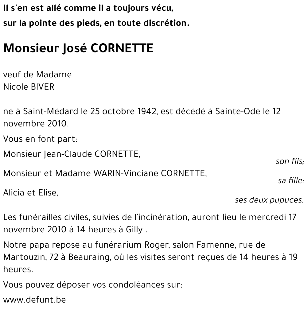 José CORNETTE