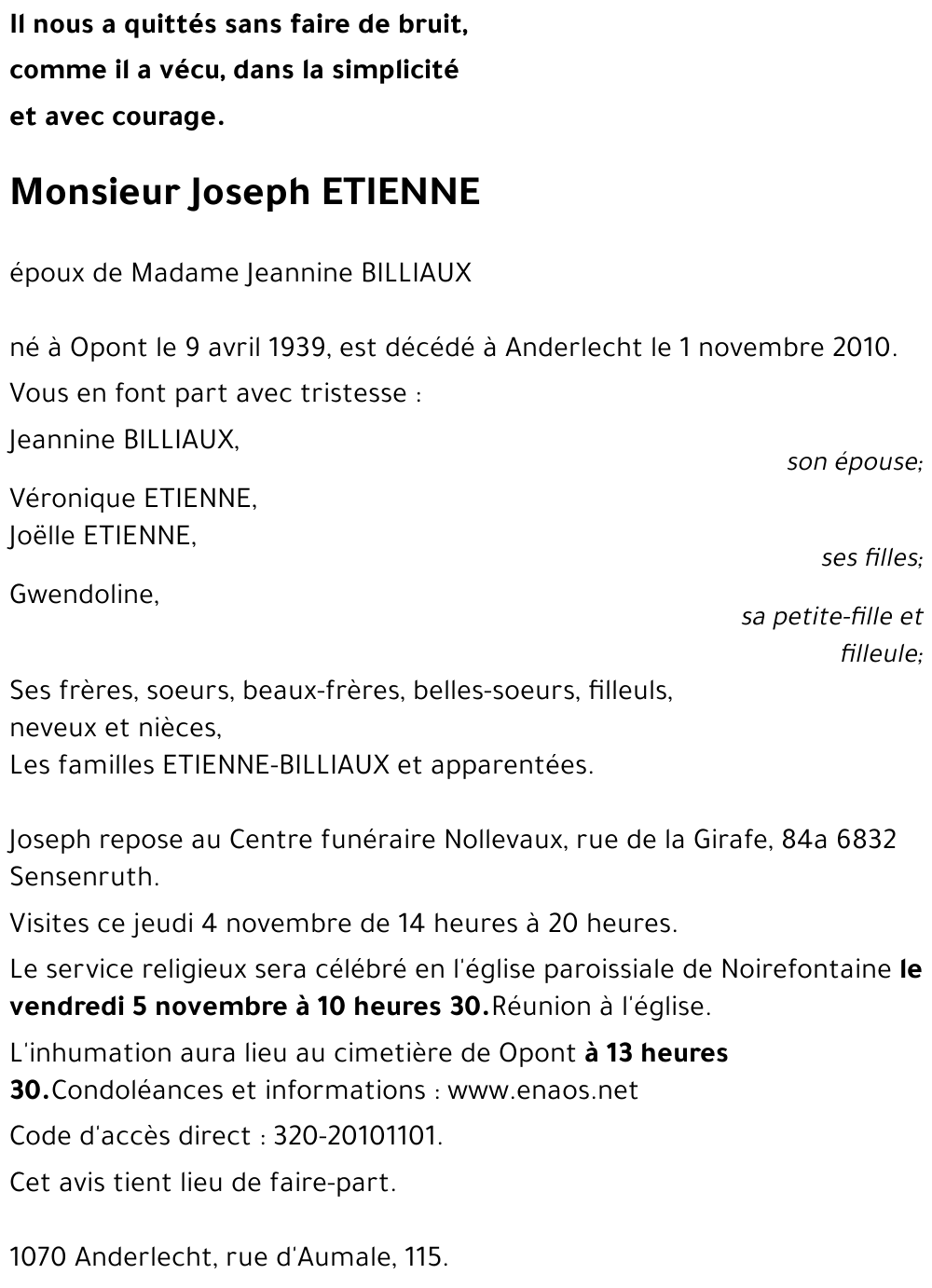 Joseph ETIENNE