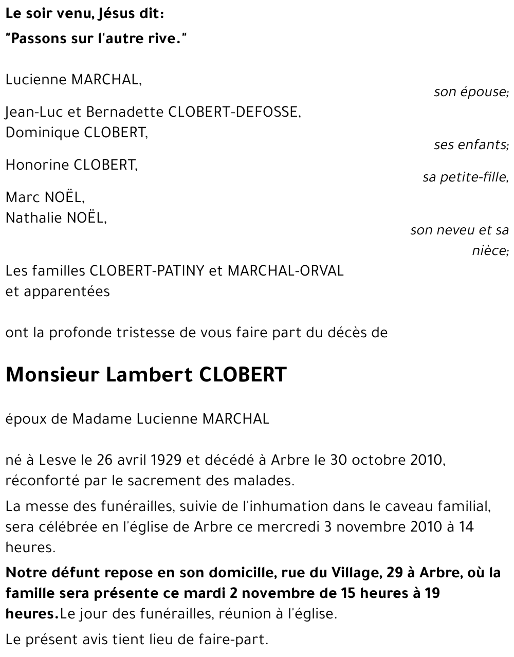 Lambert CLOBERT