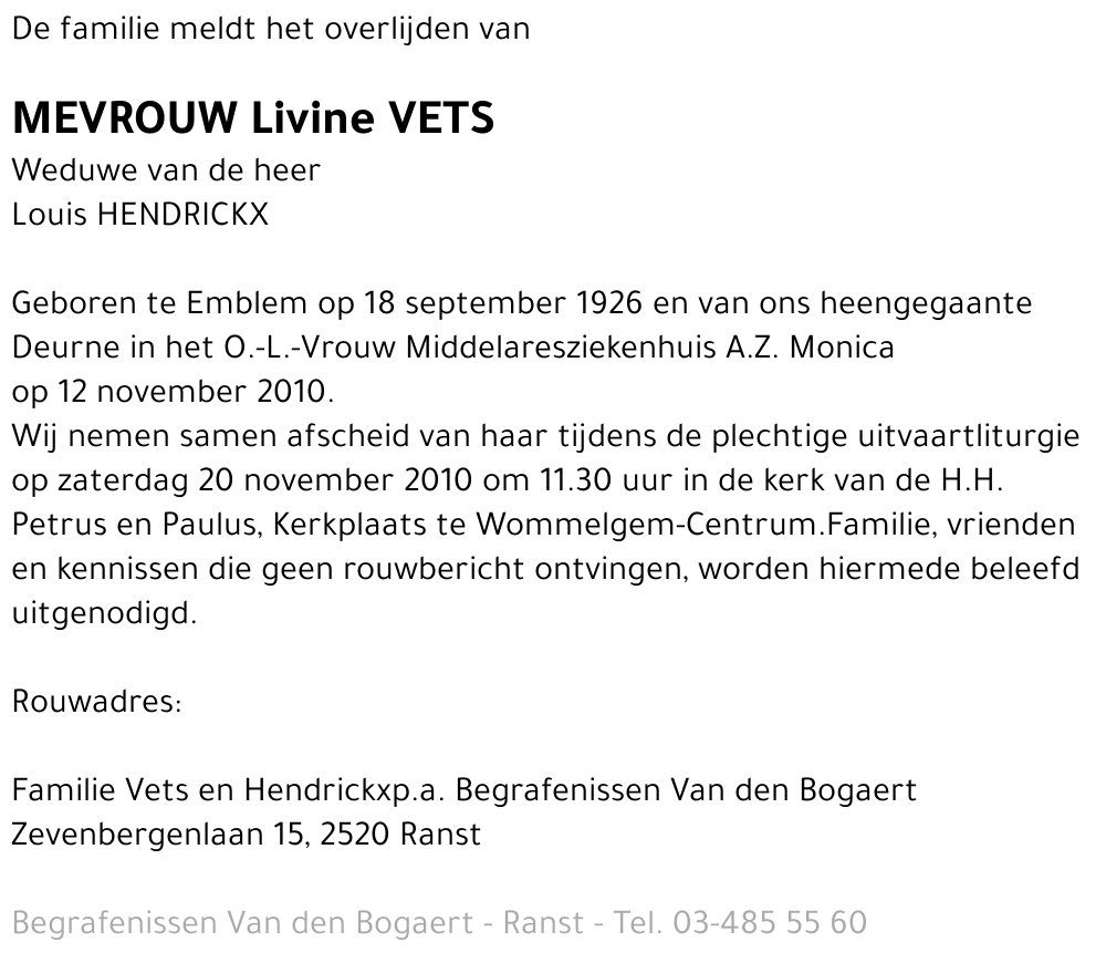 Livine Vets