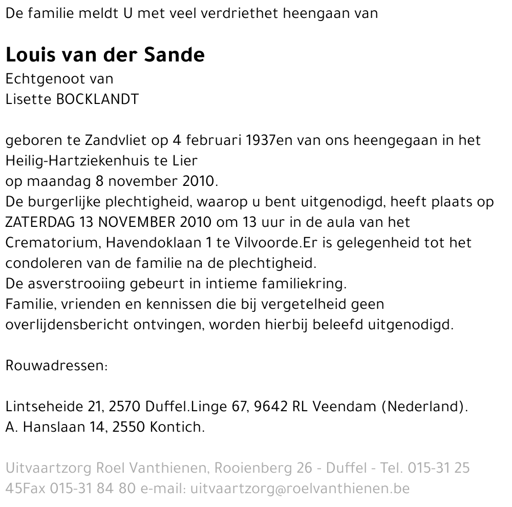 Louis van der Sande