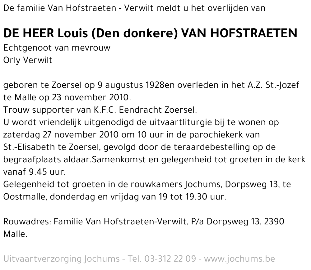 Louis Van Hofstraeten