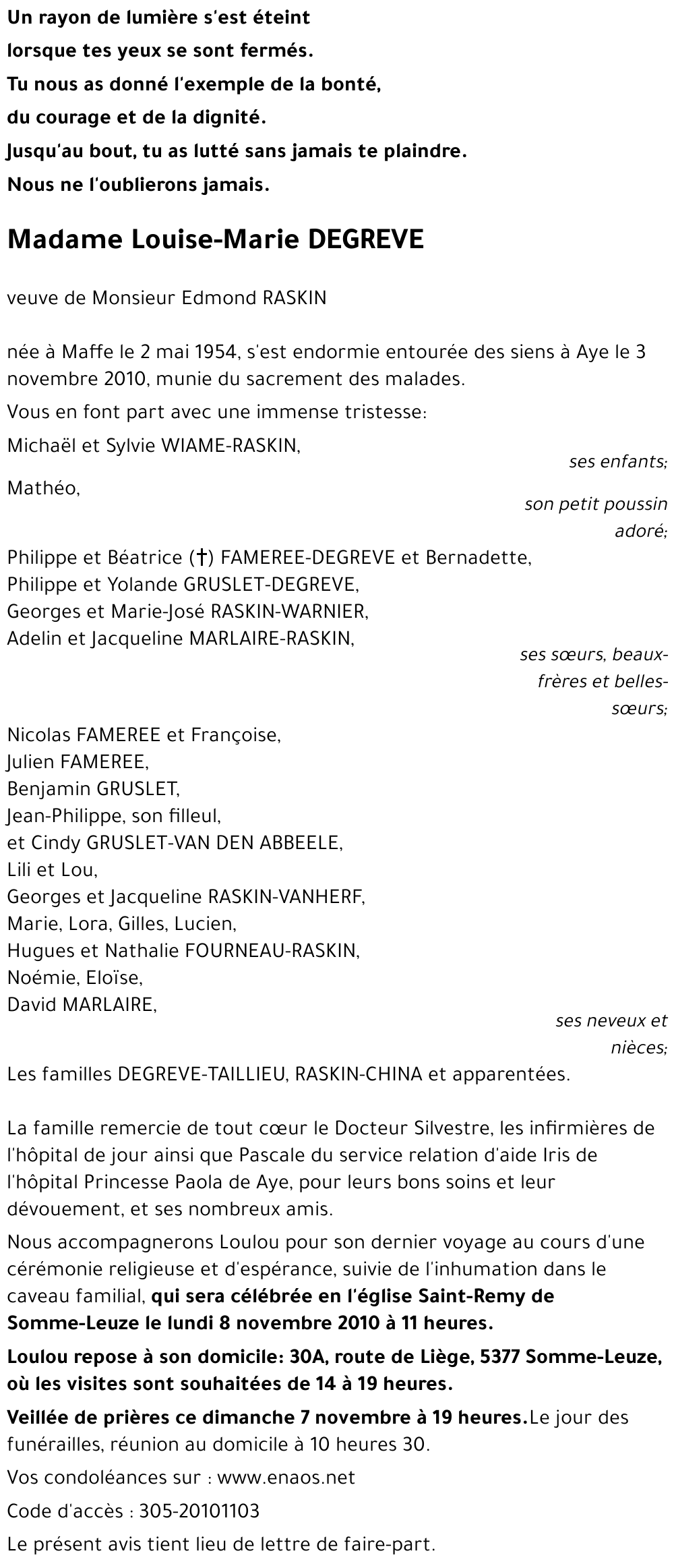 Louise-Marie DEGREVE