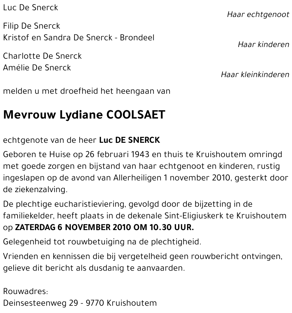 Lydiane COOLSAET