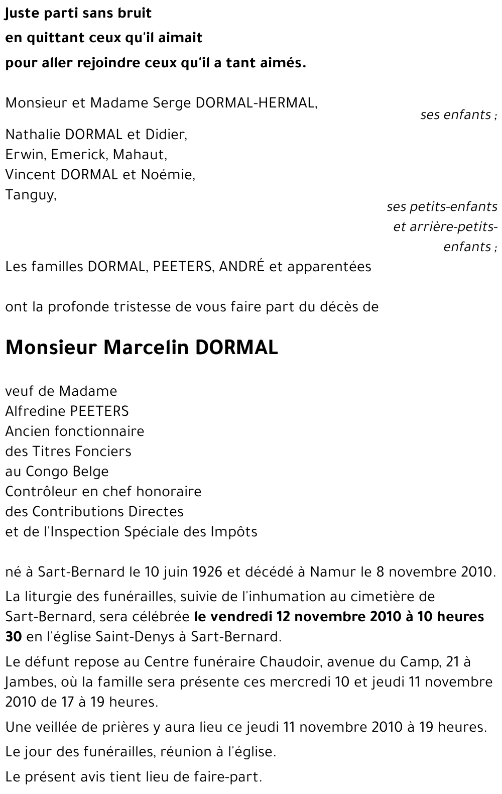 Marcelin DORMAL