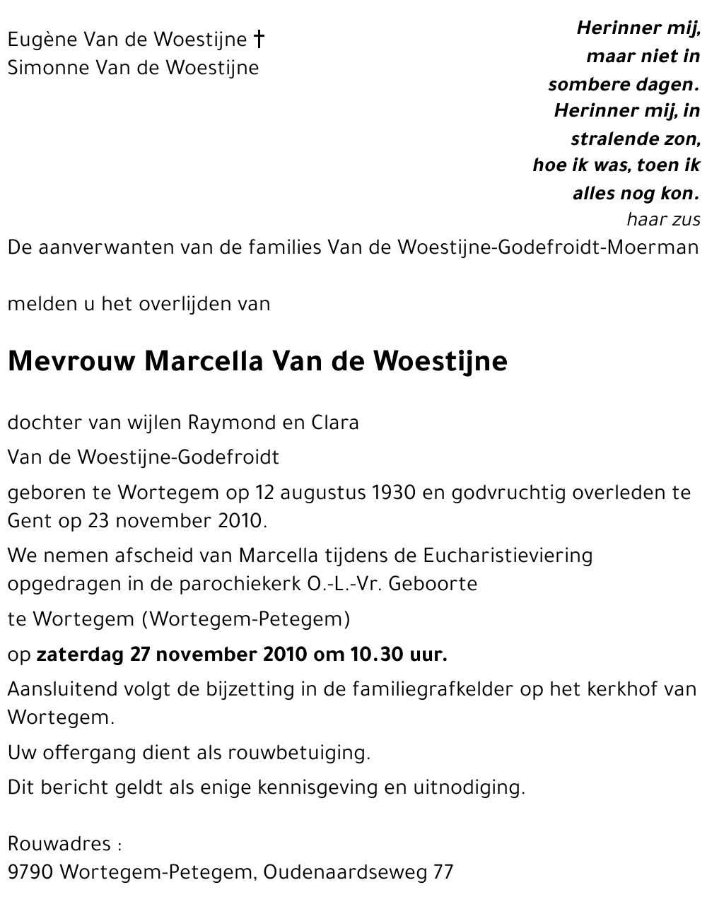 Marcella Van de Woestijne