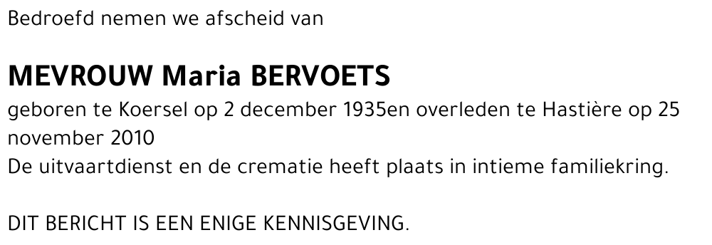 Maria Bervoets