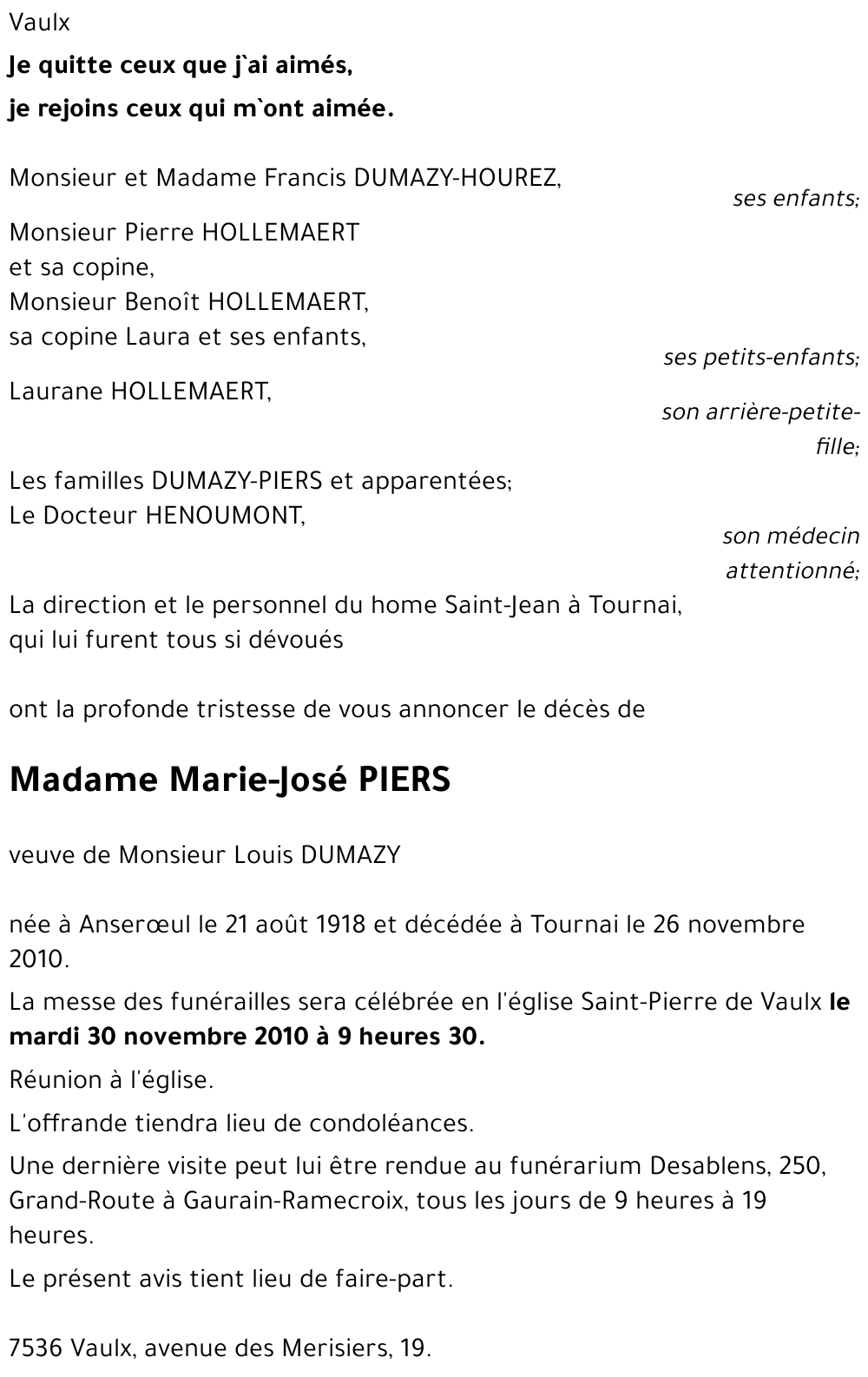 Marie-José PIERS