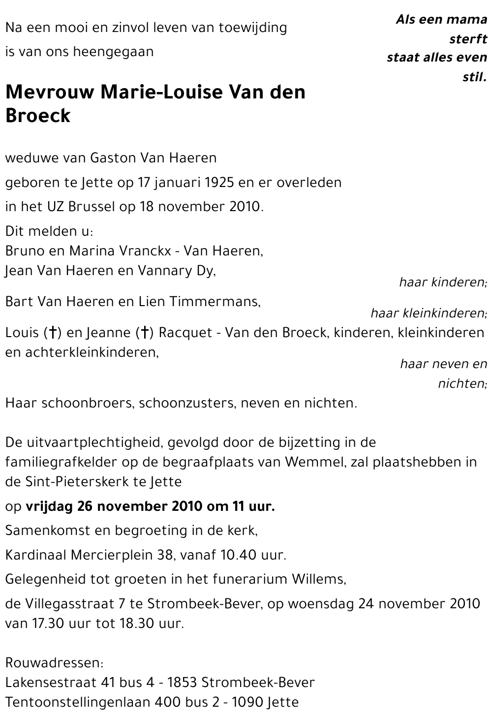 Marie-Louise Van den Broeck