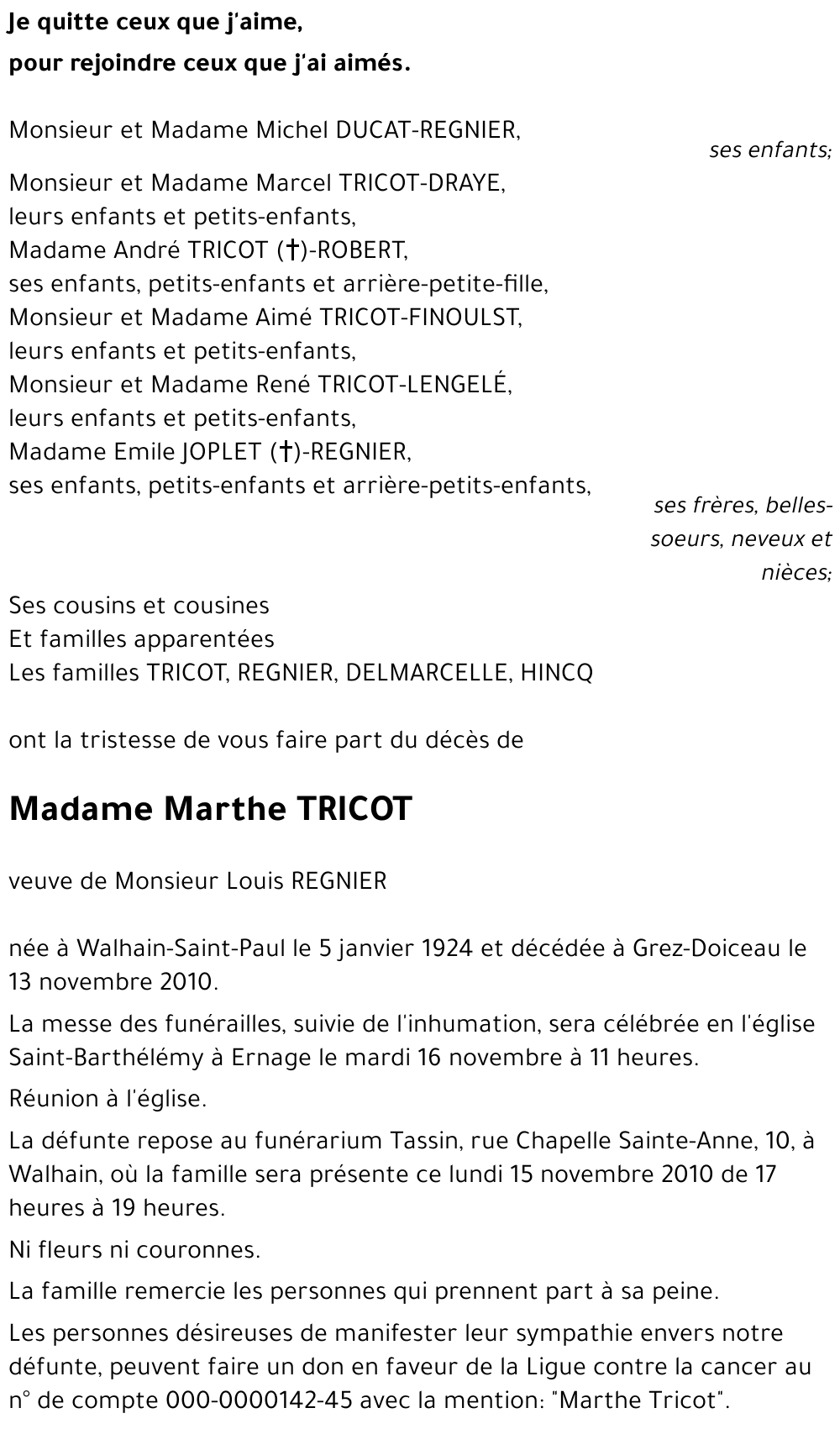 Marthe TRICOT