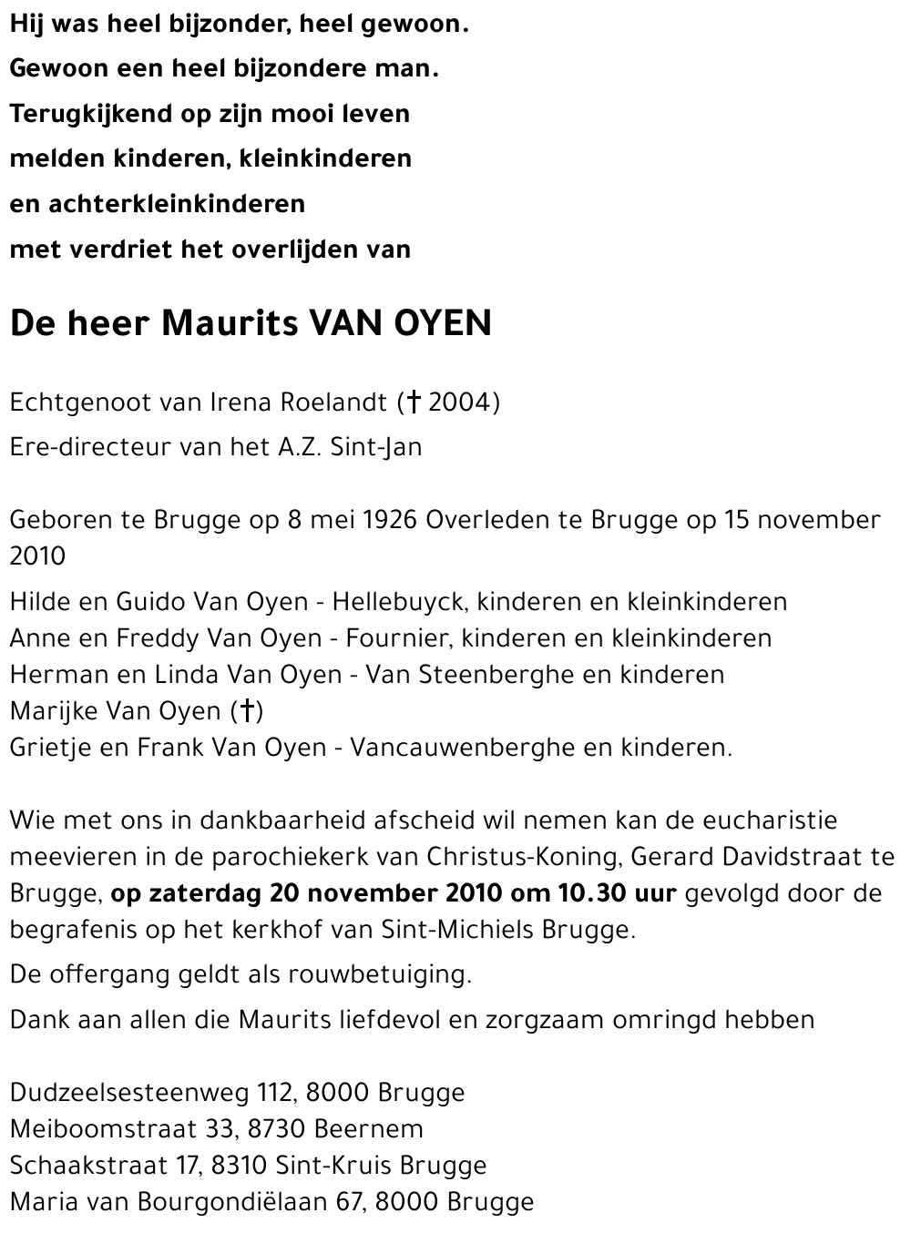 Maurits VAN OYEN