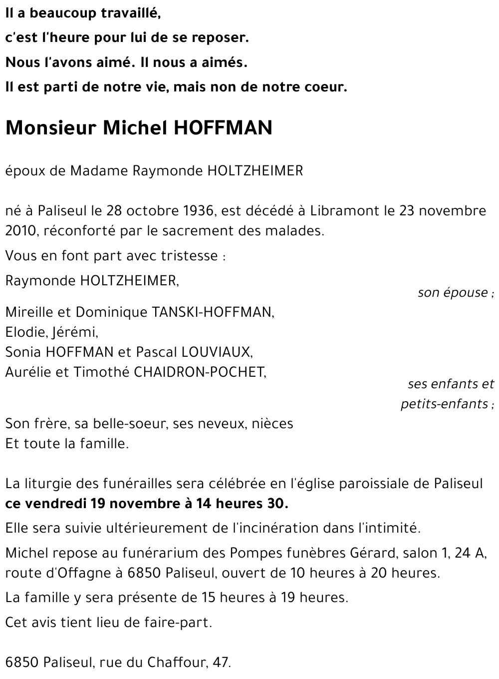 Michel HOFFMAN