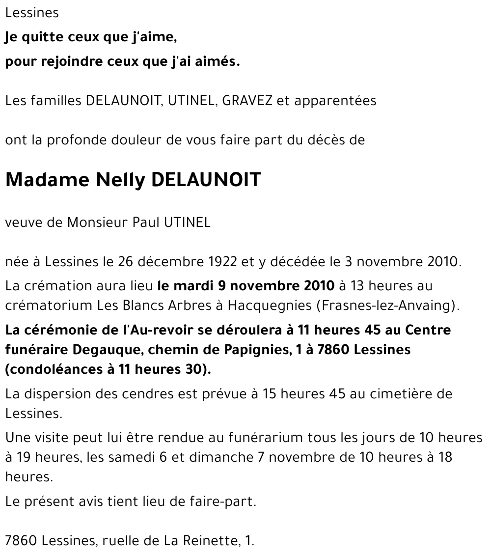 Nelly DELAUNOIT