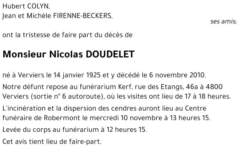 Nicolas DOUDELET