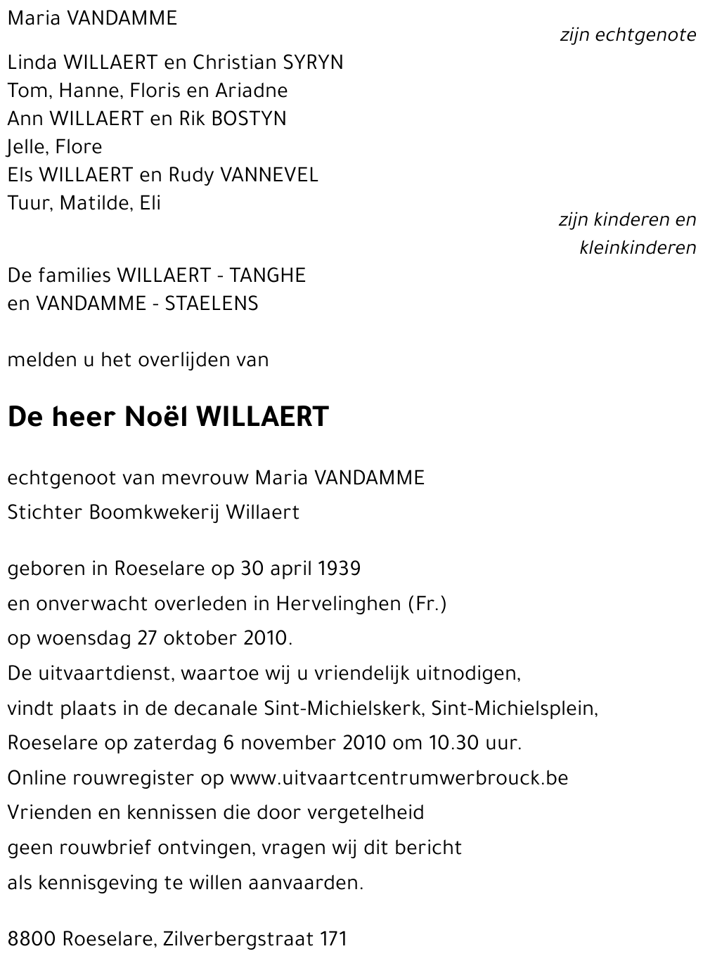 Noël WILLAERT