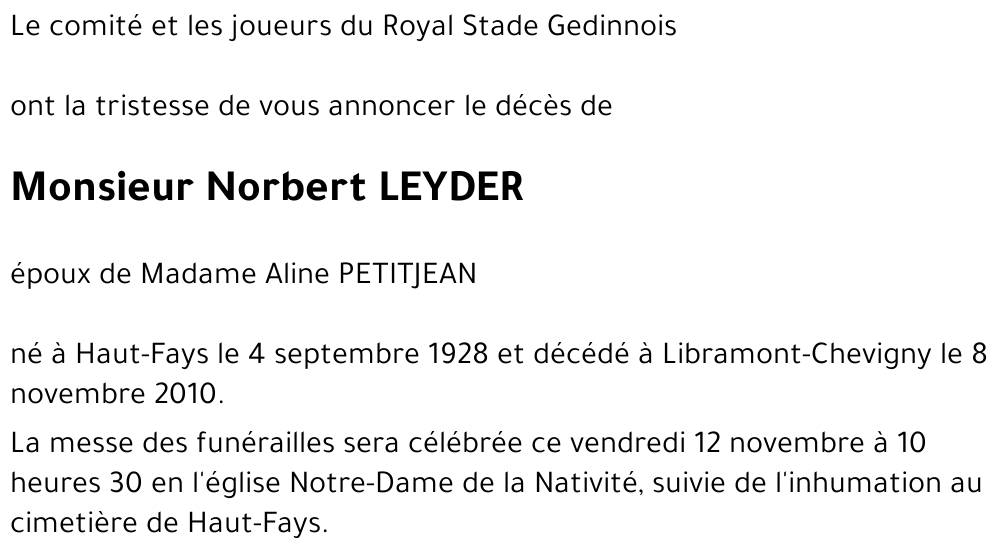 Norbert LEYDER