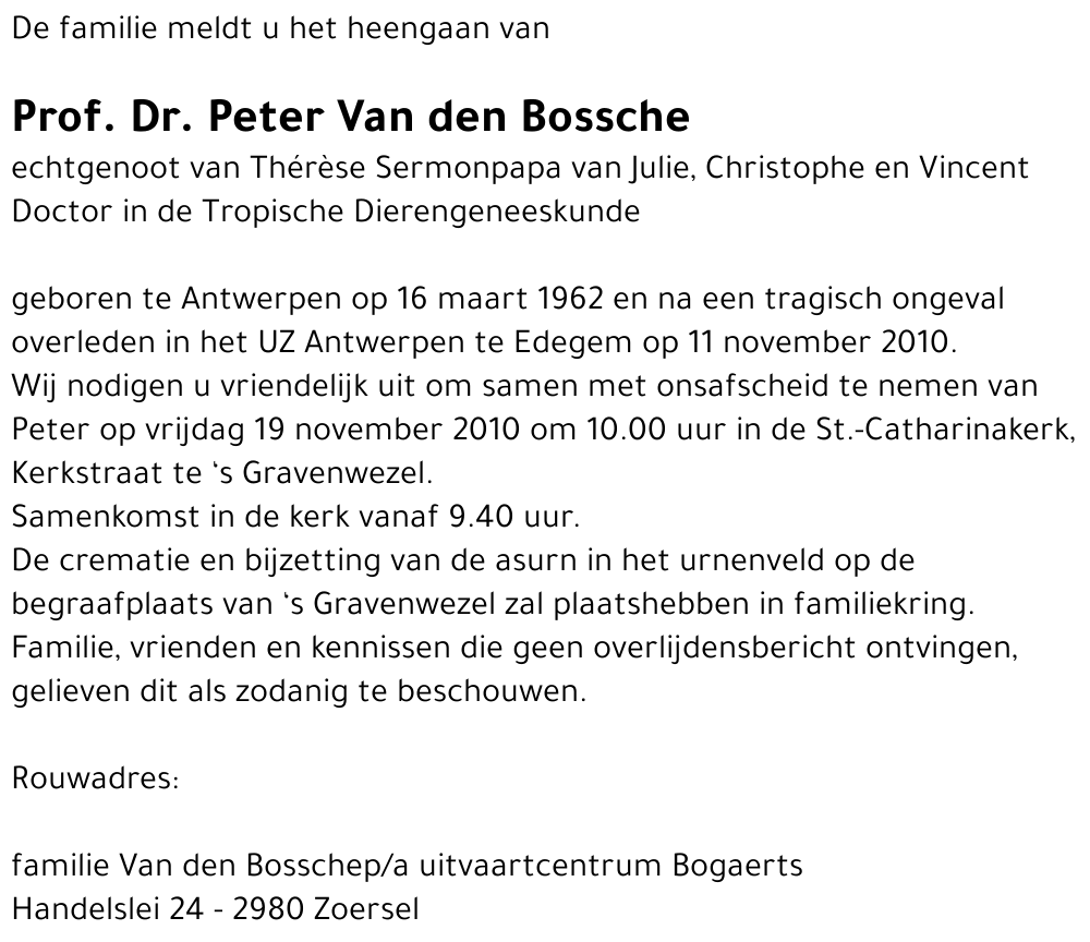 Peter Van den Bossche