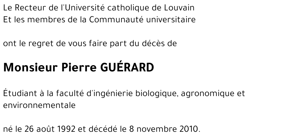 Pierre GUERARD