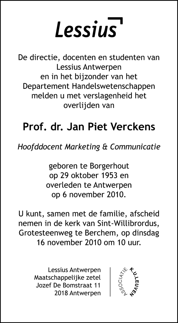 Prof. Dr. Jan Pieter Verckens