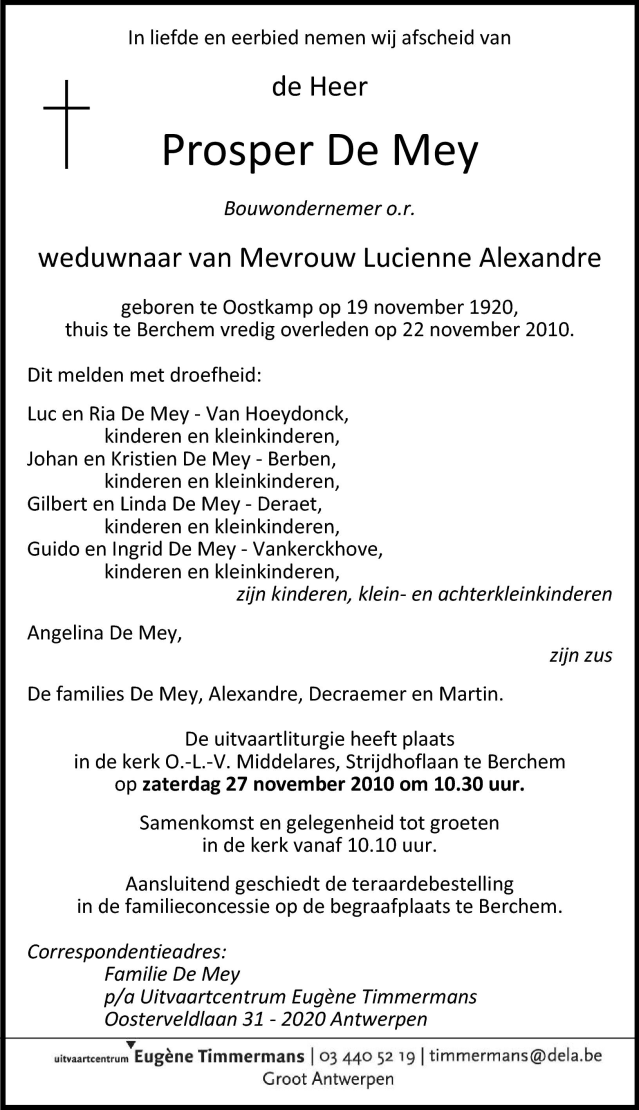 Prosper De Mey