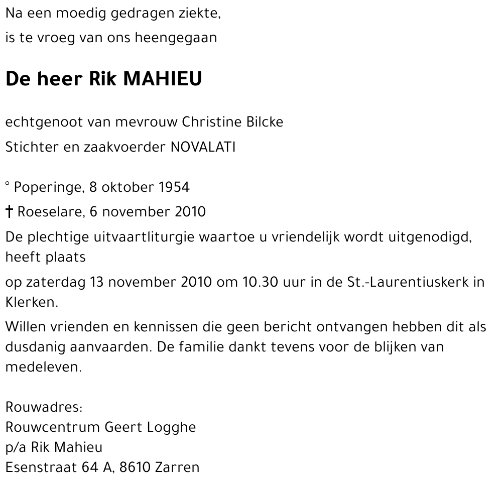Rik MAHIEU