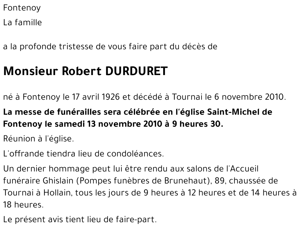 Robert DURDURET