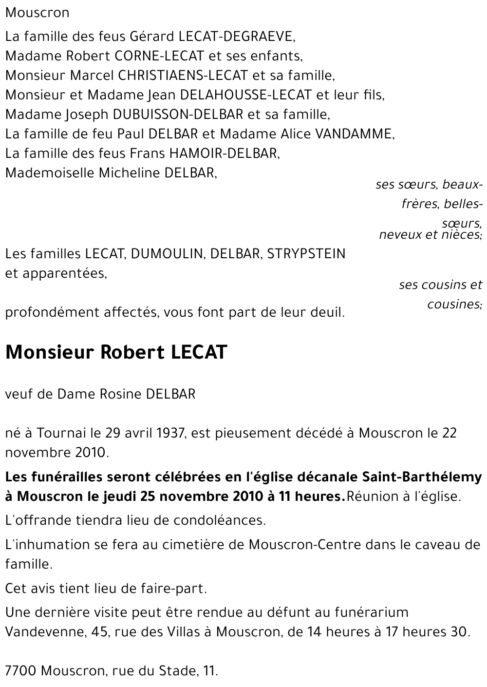 Robert LECAT