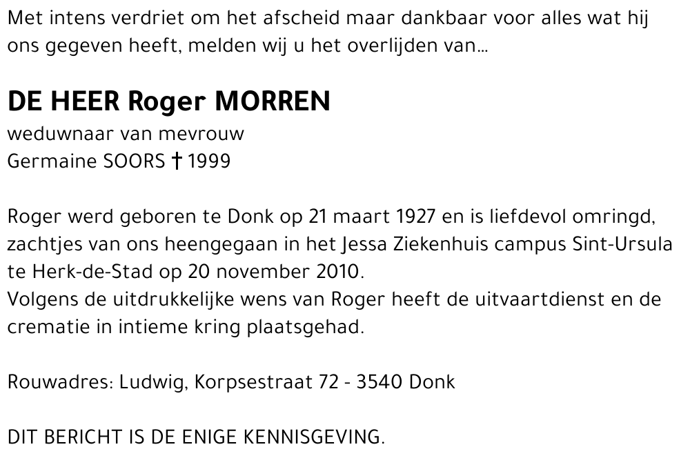 Roger MORREN