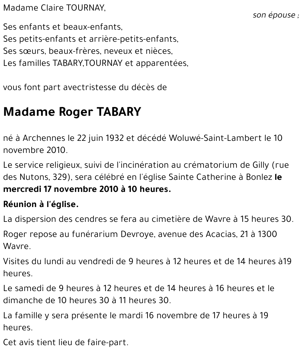 Roger TABARY