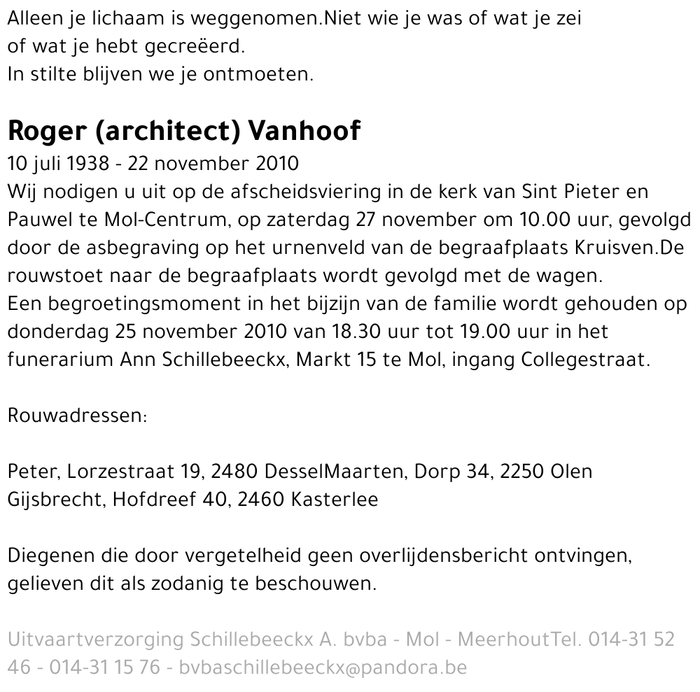 Roger Vanhoof