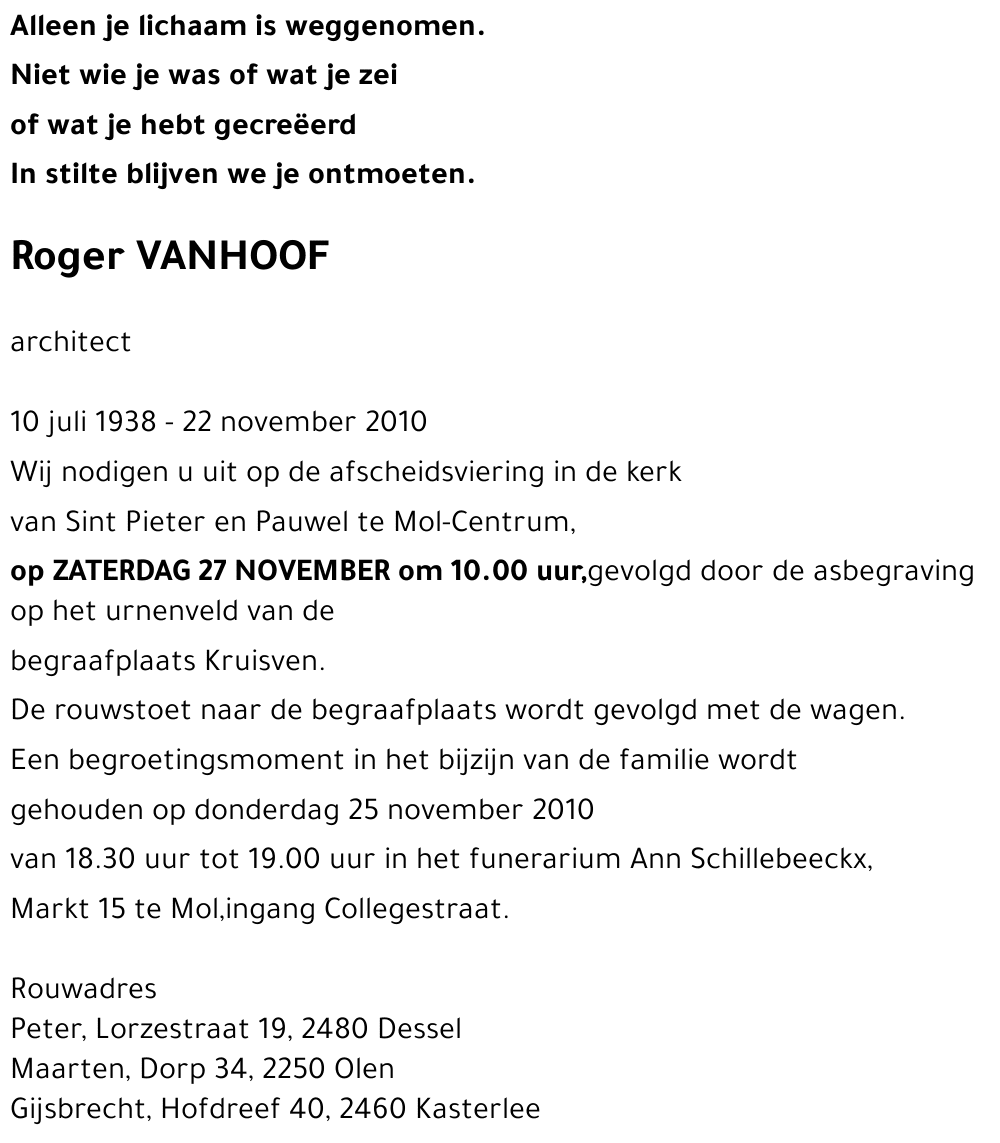 Roger Vanhoof