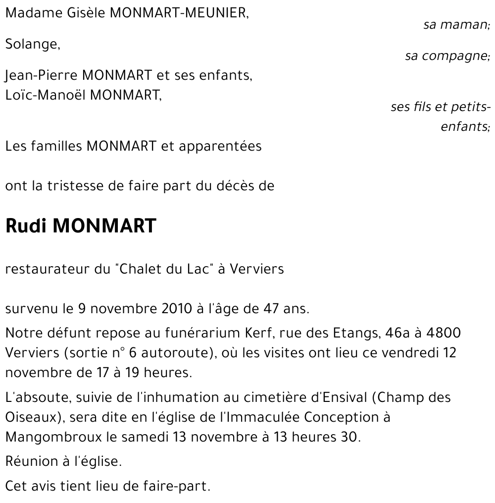 Rudi MONMART