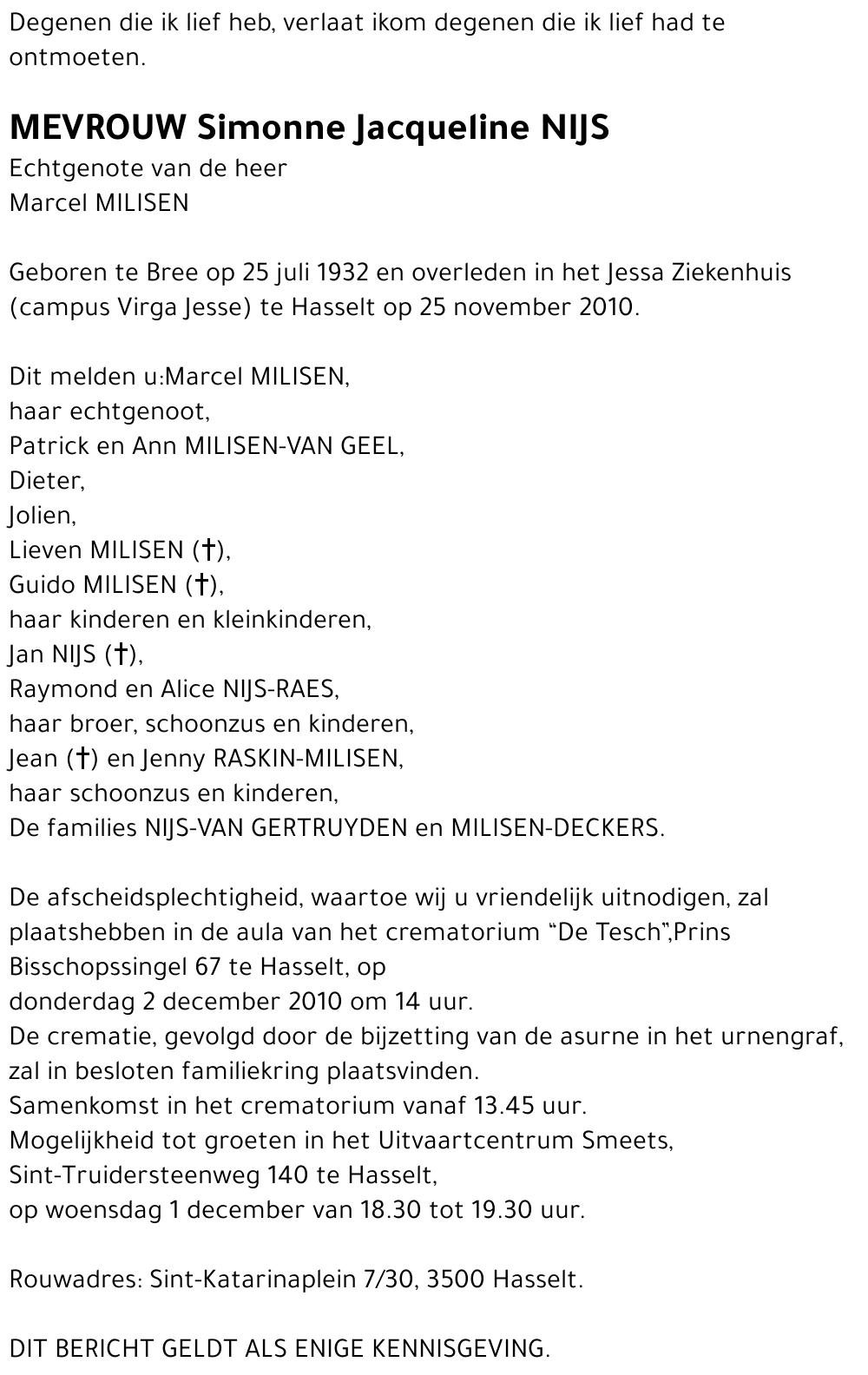 Simonne Jacqueline Nijs