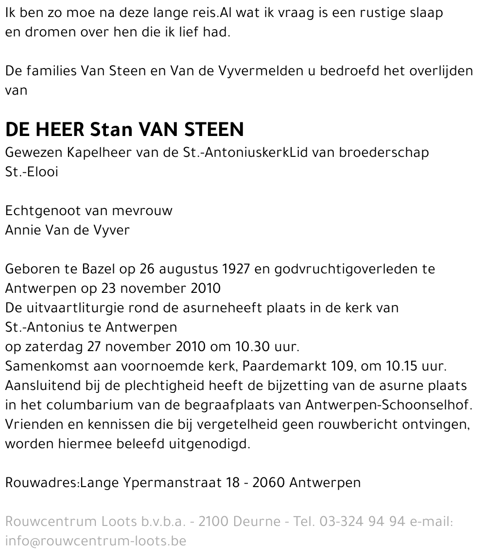 Stan Van Steen