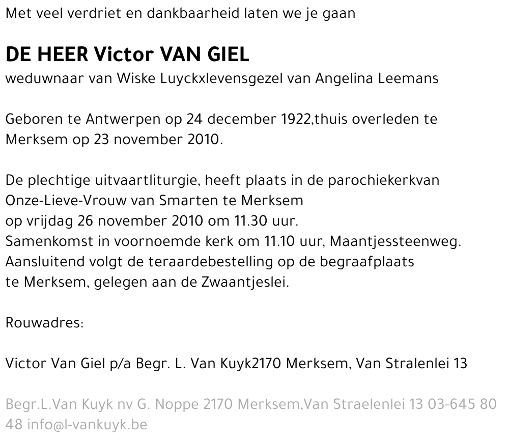 Victor Van Giel
