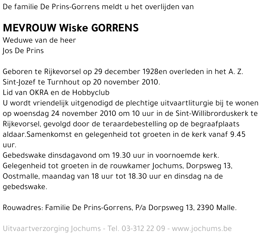 Wiske Gorrens