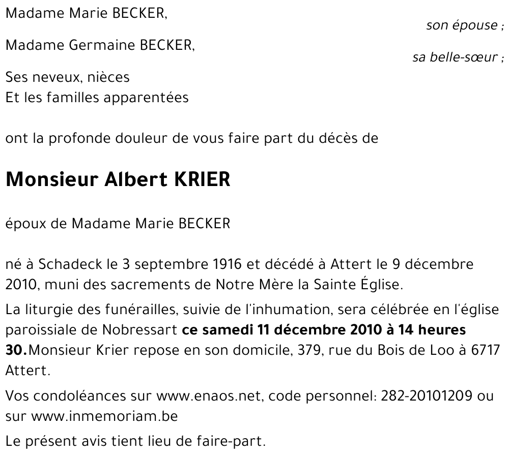 Albert KRIER