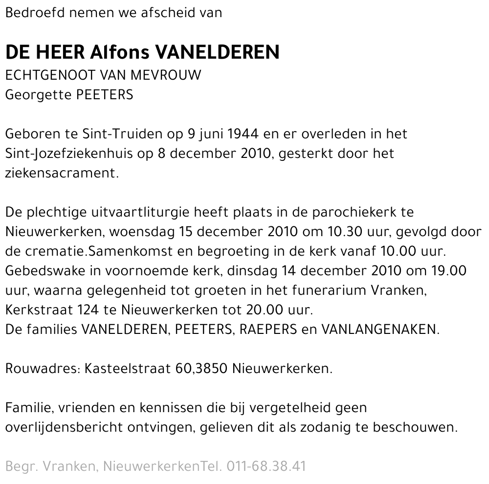 Alfons Vanelderen