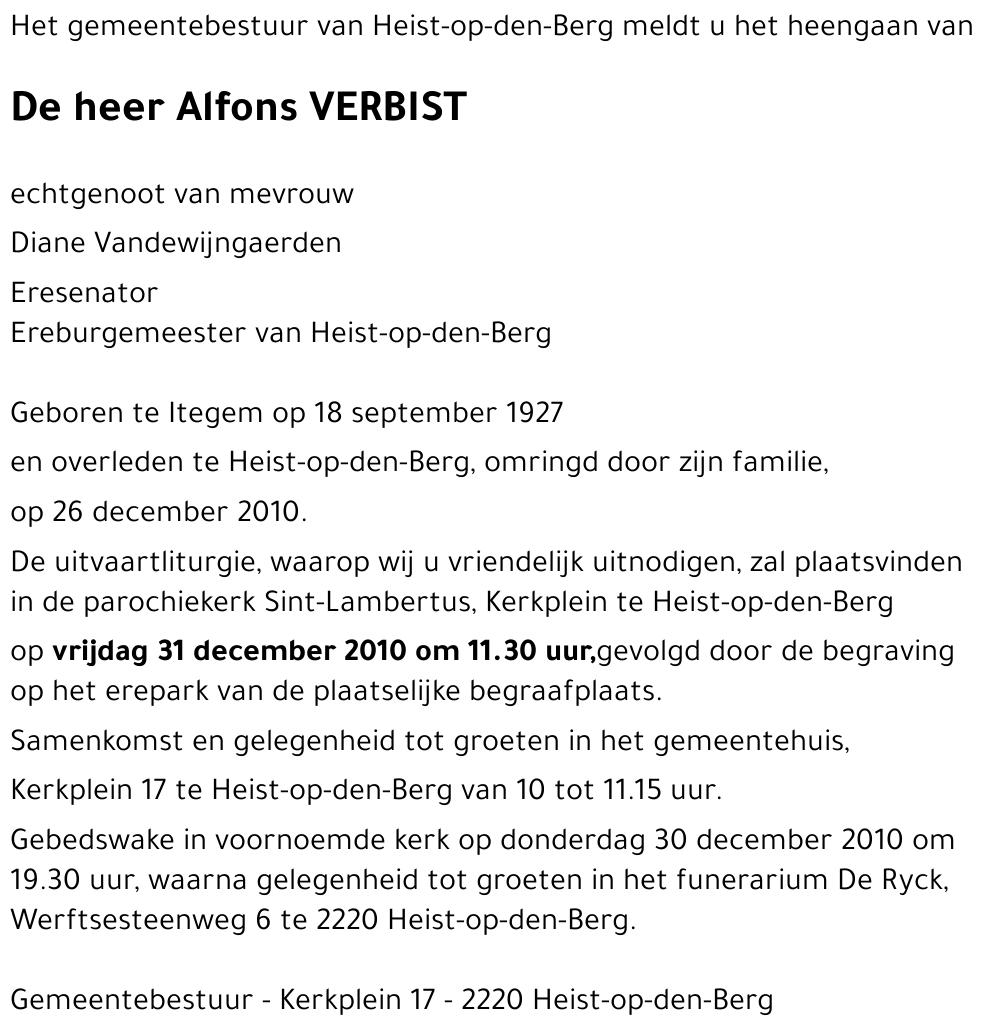 Alfons VERBIST