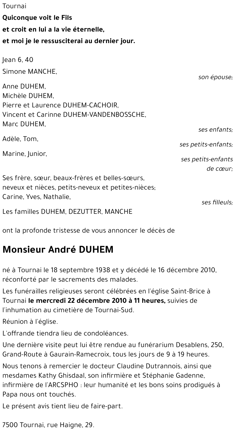 André DUHEM