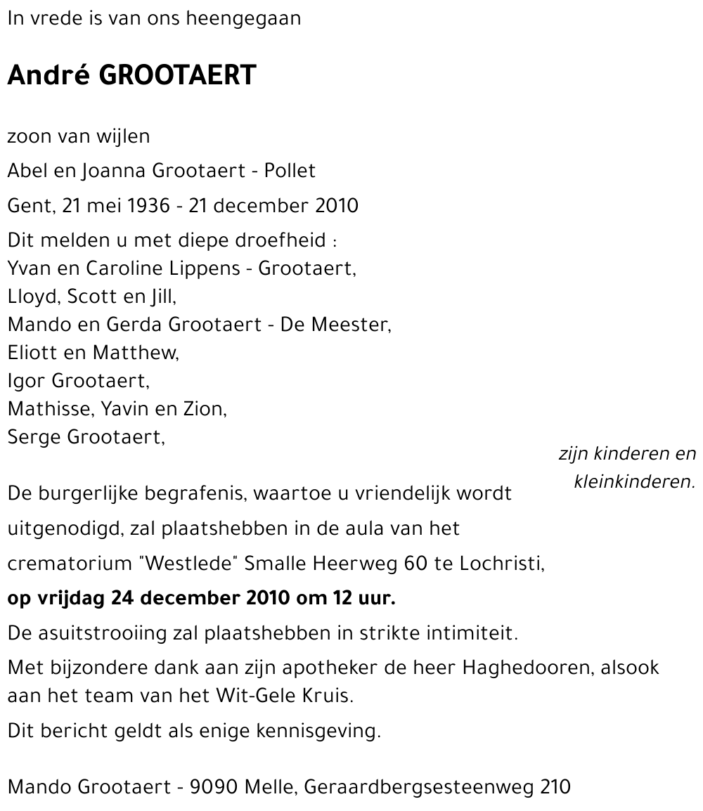 André GROOTAERT