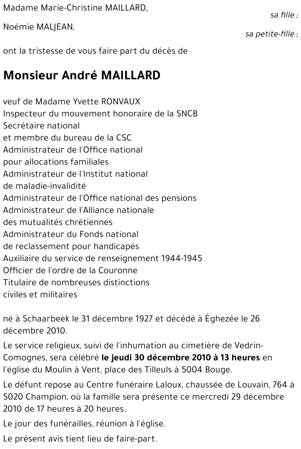 André MAILLARD