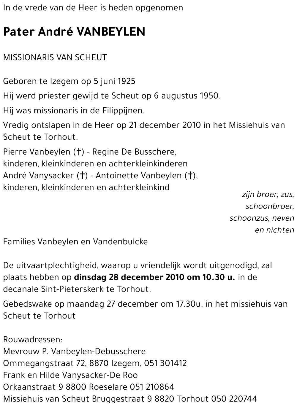 André VANBEYLEN