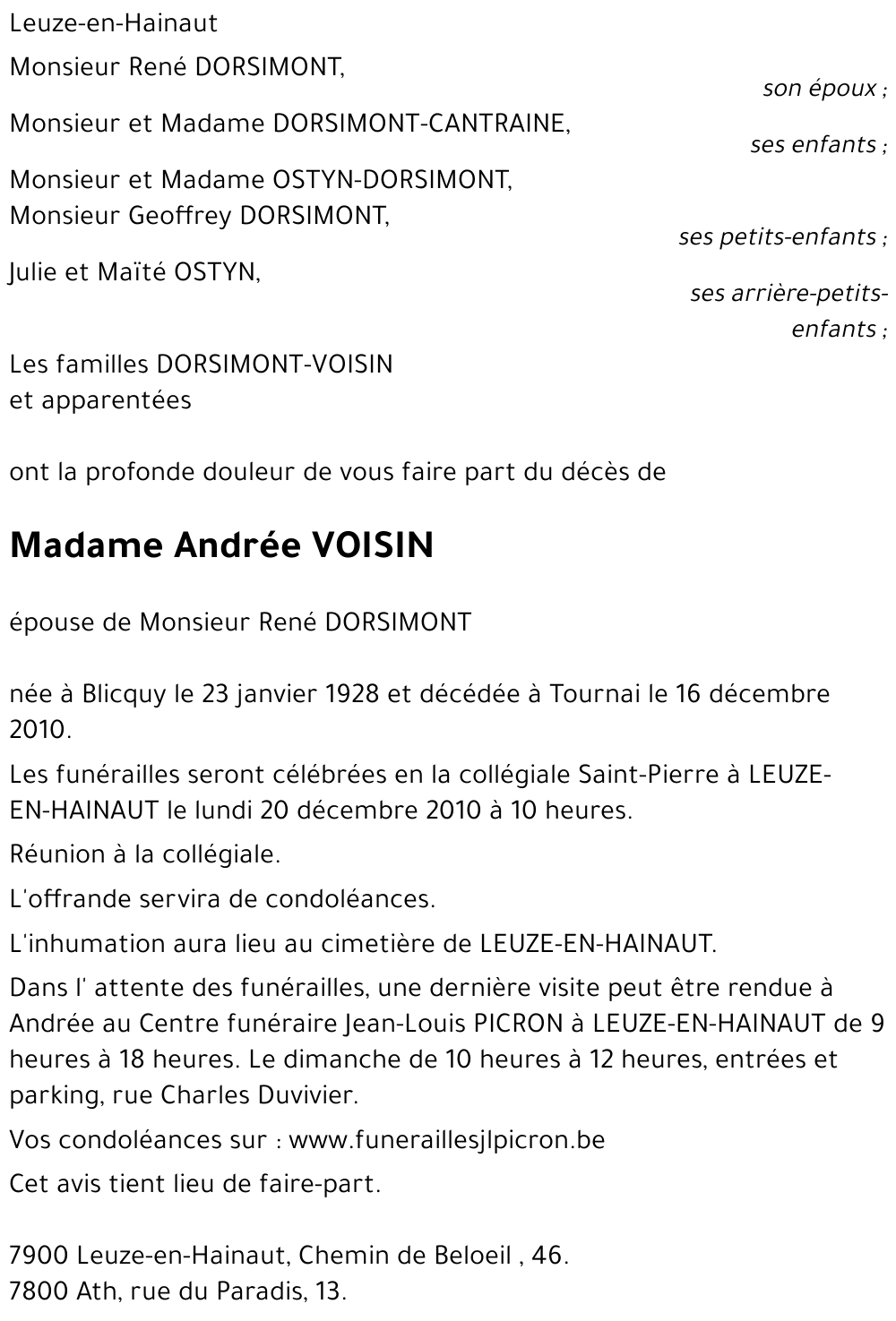 Andrée VOISIN